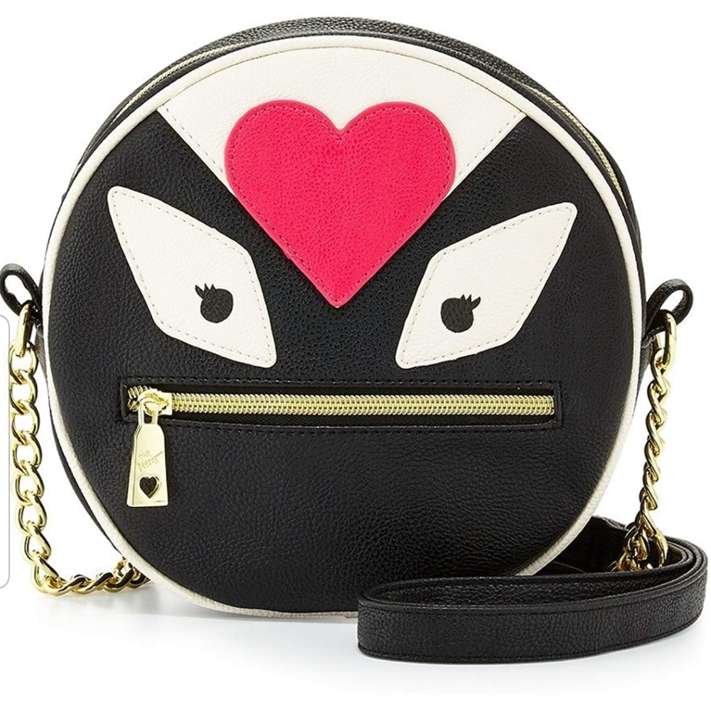 NWOT Betsey Johnson Canteen Monster Love Black Cro
